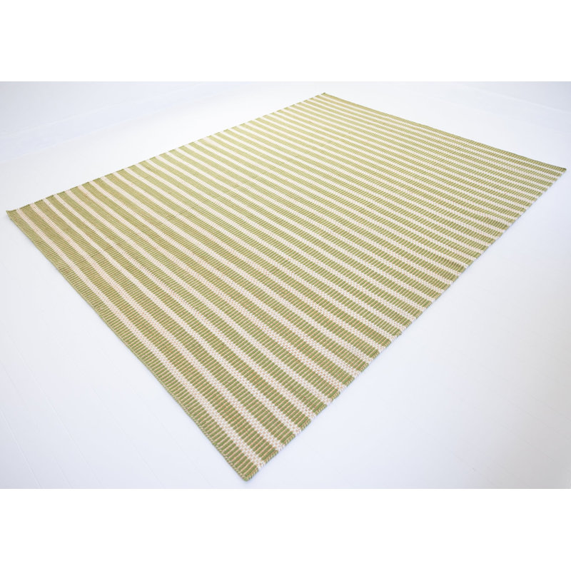 Jute & Wool Striped Rug, Pea Green, 12' x 12'