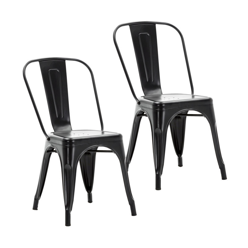 Chaise de patio empilable Wynn, Noir