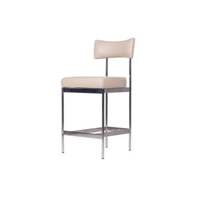 Luna Upholstered Stool with Metal Frame