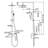 Wall-Mounted Three-Function Bathroom Shower Head Set