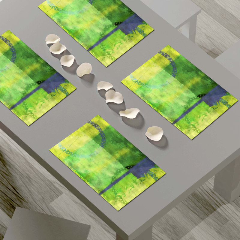 Polyester Abstract Rectangle Placemat