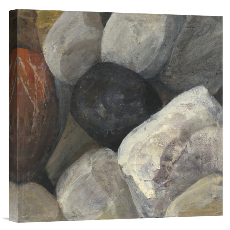" Black Rock " by Albena Hristova, 18" H x 18" W, Wrapped Canvas, No Mat