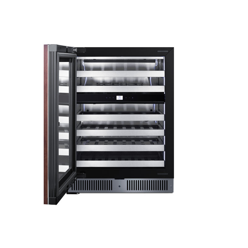 Summit Appliance  24" Dual Zone Built-In Panel Ready Wine Cellar (Panel Not Included), Left Handed