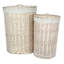 Wicker Round Laundry Hamper Basket with Lining-102478558-135728354