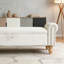 Banc de rangement avec repose-pieds, repose-pieds rembourré