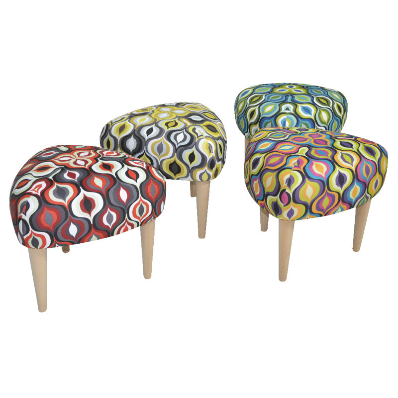Solid + Manufactured Wood Accent Stool, Yellow