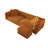 97.7" Pull-Out Sofa Bed, Velvet Convertible Sleeper Couch Bed Chesterfield Sofa With 2 Pillows and Removable Ottoman-1585577035