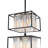 Giada Three-Light Multi-Tier Vertical Chandelier w/ Three Crystal Prism Drums