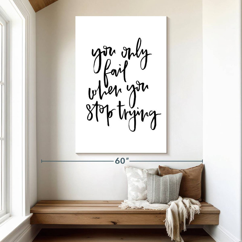 You Only Fail, 51" H x 34" W