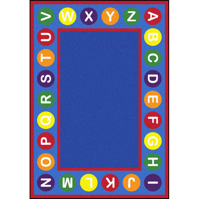 Kid Essentials Alphabet Spots Area Rug, Rectangle 5'4" x 7'8"