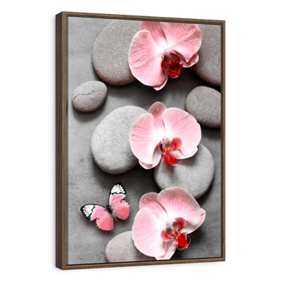 Zen orchidées roses et papillons
