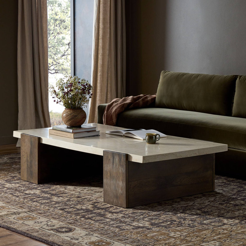 Table basse Letta - Marbre crème