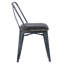 Chaise d'appoint en métal Senac KD PU, noir rétro