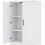 Armoire de rangement pour salle de bain imposante avec tiroirs à deux portes et tablette réglable