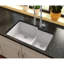 Évier de cuisine à double cuve encastrable 33 po x 20-1 / 2 po x 9-1 / 2 po Quartz Classic-16666325