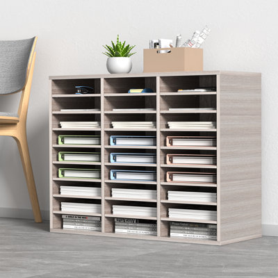 Organisateur de livres 27 compartiments, tablettes réglables