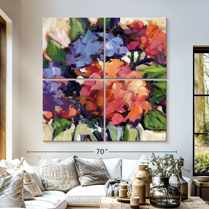 Avery Multi Hydrangeas, 57" H x 57" W