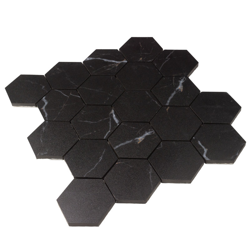 Carreau de porcelaine hexagonal 3 po x 3 po Longo