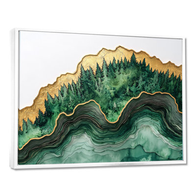 Forêt forêt de cristal émeraude II - forêt, art mural