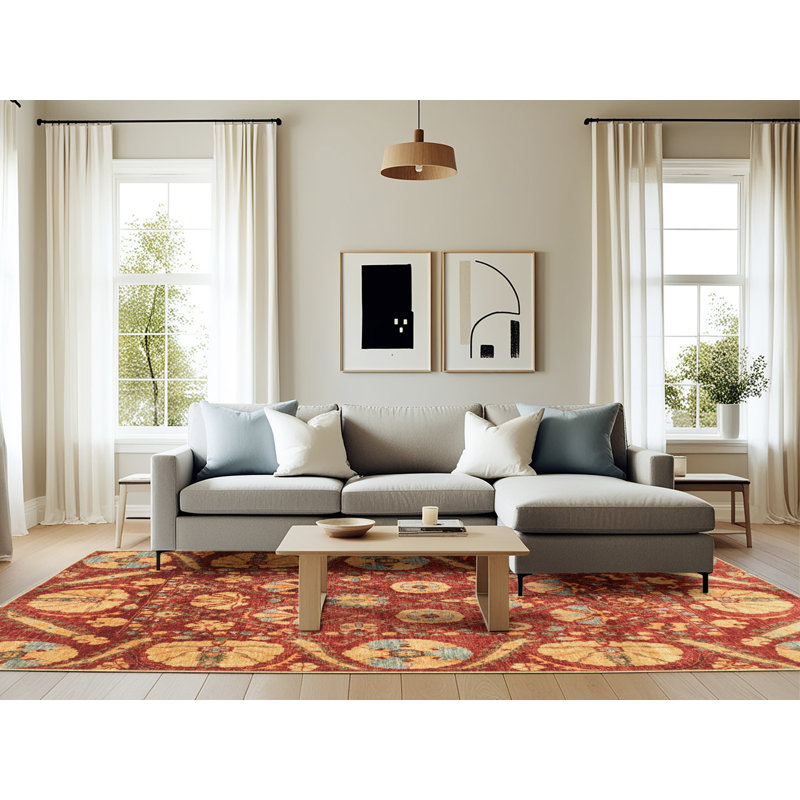 Tapis abstrait 4015, Rectangle 6 pi x 9 pi