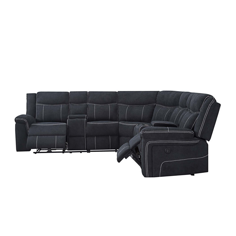 Malabika Upholstered Reclining Curved Sectional Symmetrical