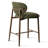 25.5" Modern Counter Height Bar Stools Set Of 6, Upholstered Kitchen Island Stools With Curved Back-1859247723