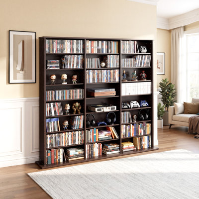 Solid Wood 130 cm H Media Shelves
