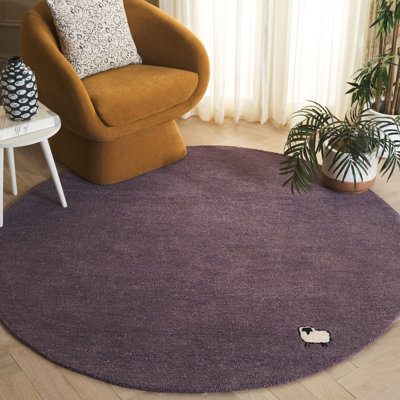 Tapis en laine / coton touffeté à la main de couleur unie Roxy