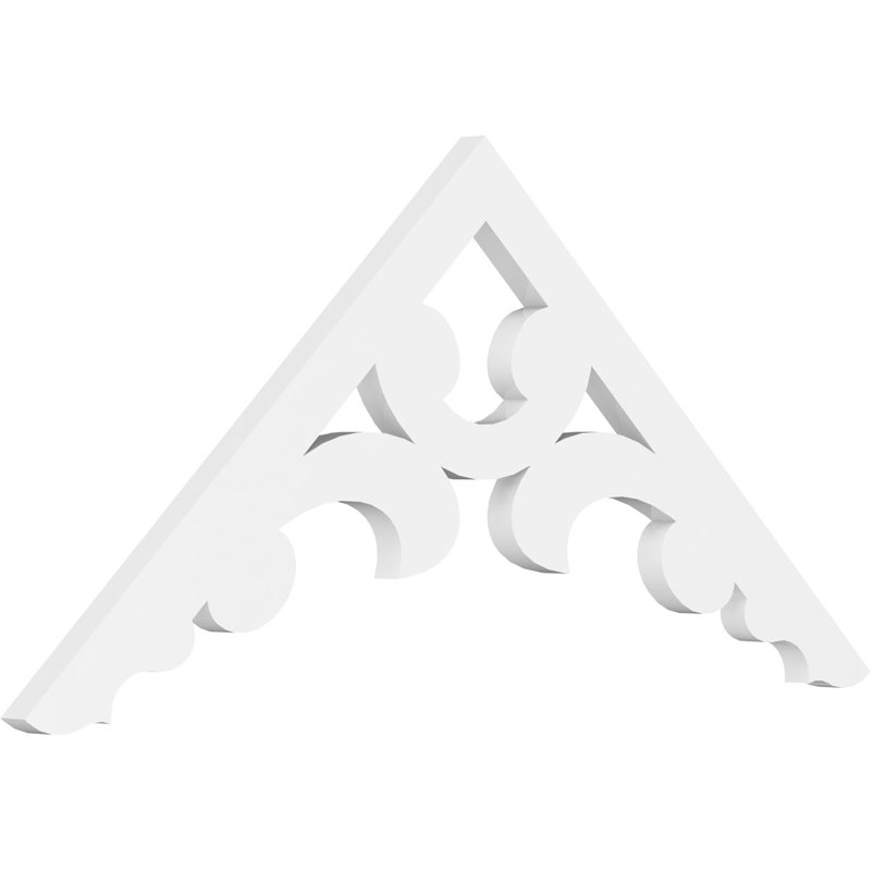 Gable en PVC de qualité architecturale Vienna, 36 po x 17 po x 1 po, 11 / 12, Plastique