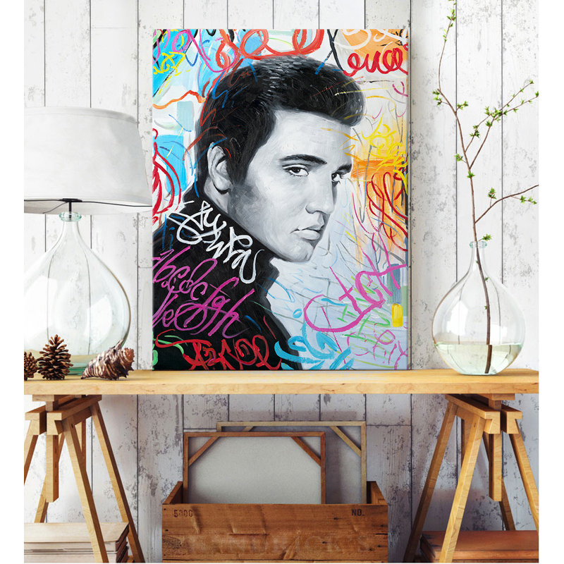 Elvis - Wrapped Canvas Painting