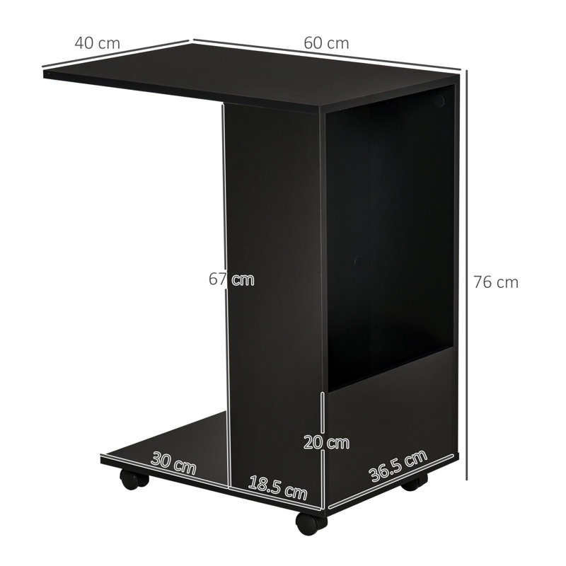 Kraig 76cm H x 60cm W Cart, Black