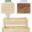 Lit de jardin carré en bois à 2 niveaux Outsunny - 34 x 34 x 28 po, naturel