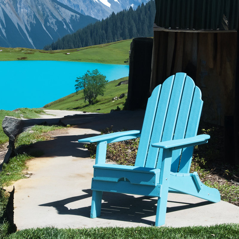 Chaise Adirondack en plastique, Bleu