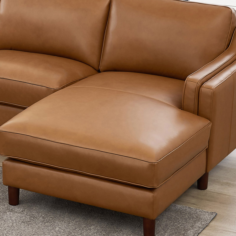 Bella Leather U-Shaped Sectional, Right Hand Facing
