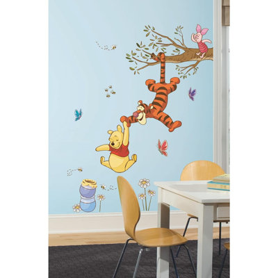Winnie The Pooh Swinging For Honey Wall Decals – Multicolor – Giant Size / Peel And Stick Vinyl Wall Stickers