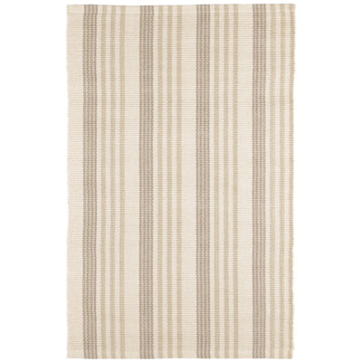 Putney Stripe Ivory Handwoven Cotton Rug