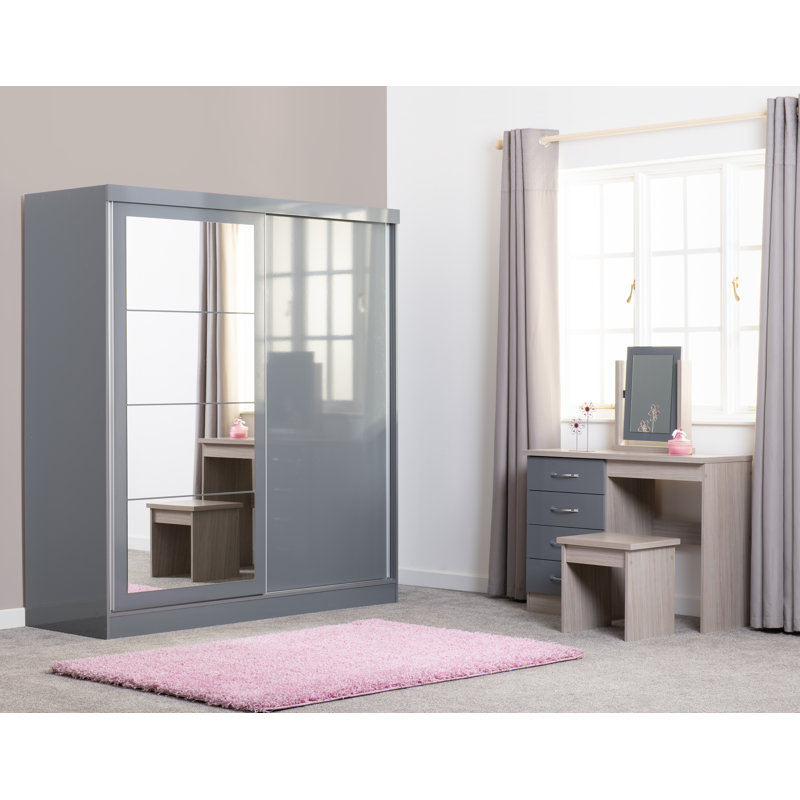 Cascio 2 Door Sliding Wardrobe, Grey