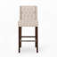 Tabouret de bar moderne minimaliste avec pieds en métal, hauteur 76 cm, siège en tissu haute densité
