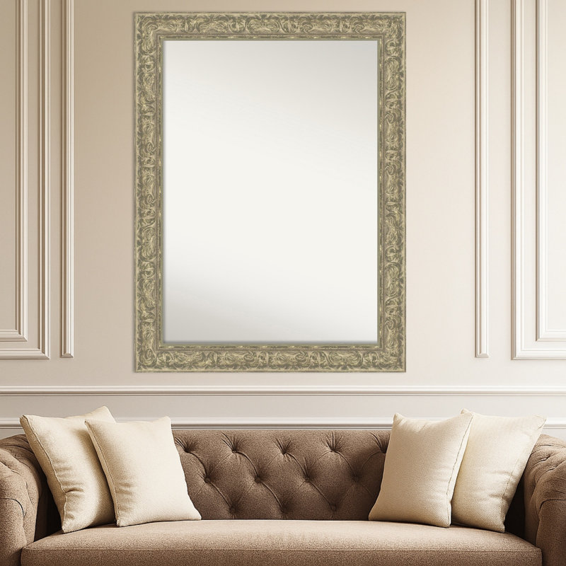 Miroir mural Luxe, 33,75 po x 44,75 po, Argent antique