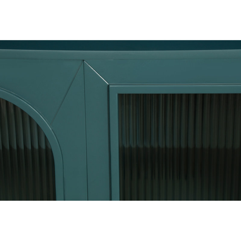 Meuble télé en bois pour téléviseur de 65 pouces et plus, armoire de rangement et tablettes réglables, console bleu marine