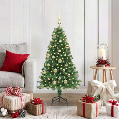 vidaXL Artificial Christmas Tree with 300 LEDs with Stand Green