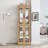 Lighted Curio Cabinet, Glass Display Cabinet With Adjustable Shelves, Vintage Storage Case-1421285448