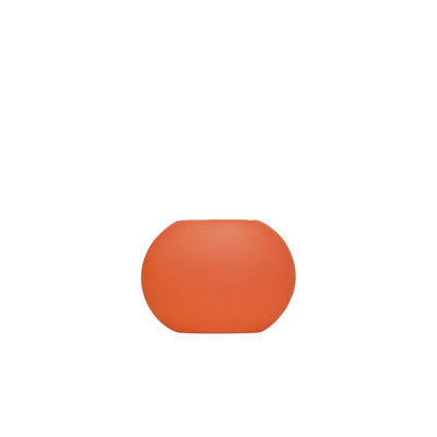 Elegant Ceramic Vase, Orange, 9.1 x 2.8 x 6.9 inches | 100% High-Quality Ceramic, Ideal for Floral Arrangements & Home Decor | Perfect Accent Piece for Living Room, Office, or Dining Table