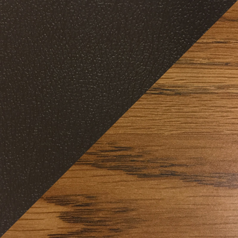 Banc à trois places Naven Geis, Chêne moyen, Vinyle moka
