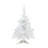 18" x 13" White Glimmer Iridescent Spruce Artificial Christmas Tree - Unlit
