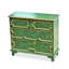 Armoire d'appoint en bois manufacturé vert massif