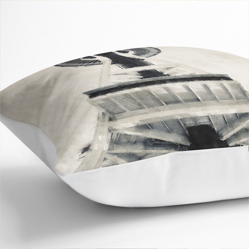 The Space Needle in Seattle Scatter Cushion with Filling, 55cm H x 55cm W x 20cm D, White