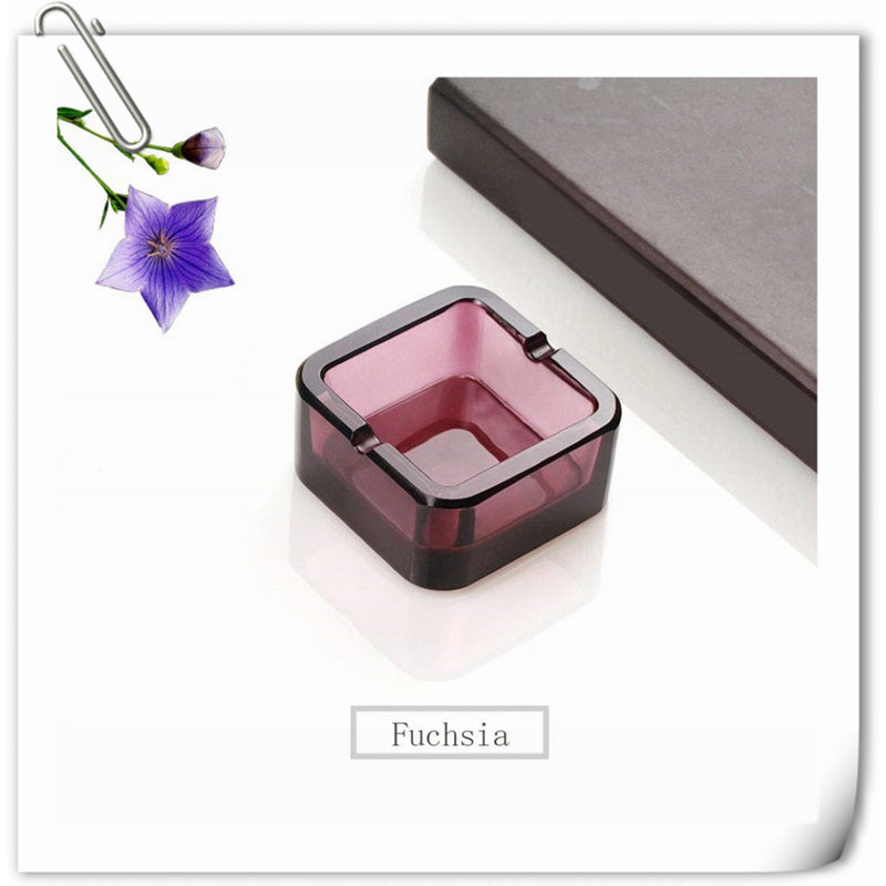 Cendrier, cendrier en verre cristal (mauve, petit)
