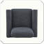 Fauteuil rembourré en tissu Harmonia Home Stylish Seating-1386044683