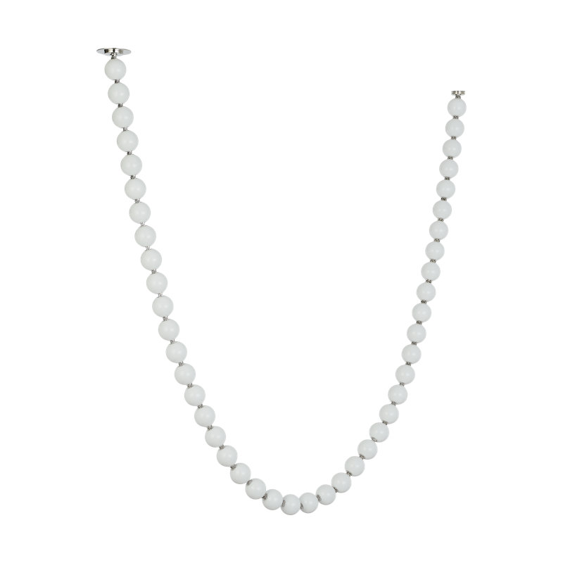 Perle 132 Chandelier, Polished Nickel, 140.5" H x 2.8" W x 2.8" D